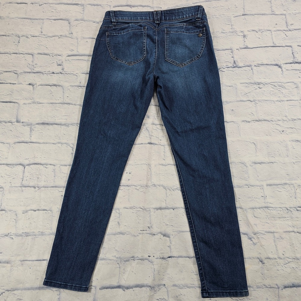 Democracy Jeans Womens 8 Blue Ab Solution Booty Lift Jegging Dark Wash Stretch - Picture 10 of 12
